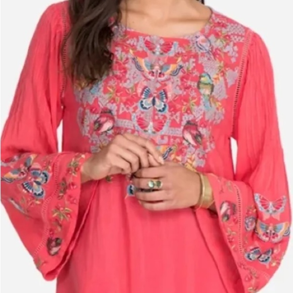 Johnny Was Farfalla extremely heavily embroidered blouse NWT RARE - Picture 2 of 11